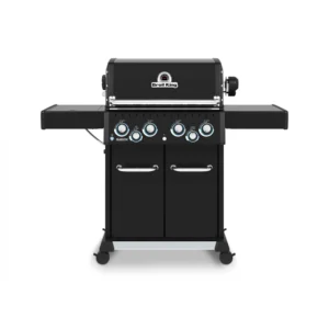 Barbacoa a gas Broil King Baron 490 Shadow negro mate, vista frontal